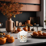 Cute Fall Bow Pattern Laminated Placemat<br><div class="desc">Bring warmth and charm to your tea time with our Cute Fall Bow Pattern Teapot! Featuring delightful fall bows, vibrant fall foliage, and cute pumpkins, this teapot is perfect for serving your favorite autumn brews. Ideal for cozy gatherings or quiet moments at home, it adds a festive touch to your...</div>