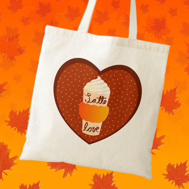 Cute Fall Coffee Lover Canvas Tote Bag (Creator Uploaded)