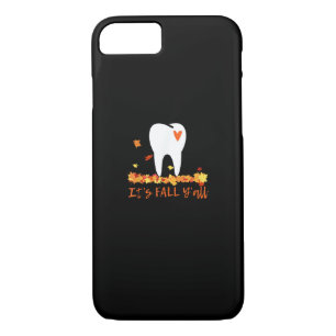Cute Fall Dental Tooth And Leaves It’s Fall Y’all iPhone 8/7 Case