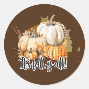 cute Fall Festival pumpkin vendors Classic Round Sticker