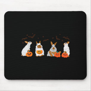 Cute Fall Ghost Bunny Rabbit Halloween Costume Mouse Mat