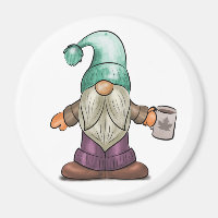 Cute Fall Gnome with Coffee Mug