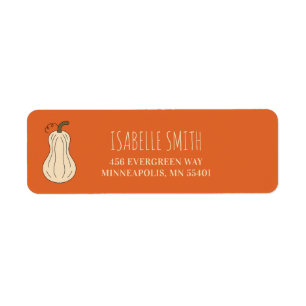 Cute Fall Gourd Return Address