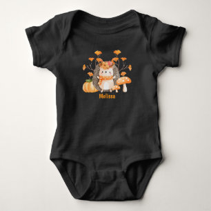 Cute Fall Hedgehog Baby Bodysuit