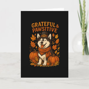 Cute Fall Pumpkin Autumn Dog Lover Tee Card