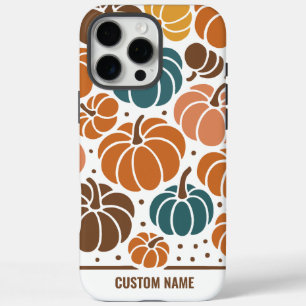 Cute Fall Pumpkin Custom Name Autumn  iPhone 16 Pro Max Case