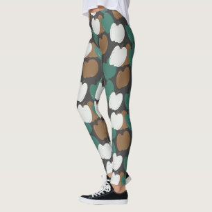 Cute Fall Pumpkins Earthy Tone Leggings