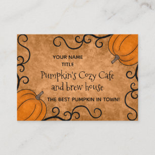 Cute fall pumpkins novelty business card