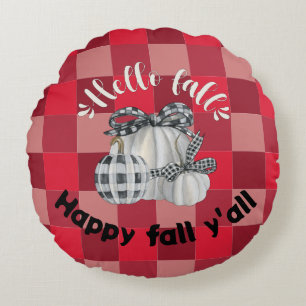 Cute fall round cushion