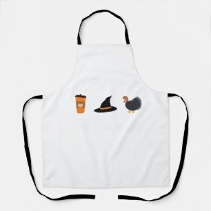 Cute Fall season fan Happy Fallidays Thanksgiving  Apron
