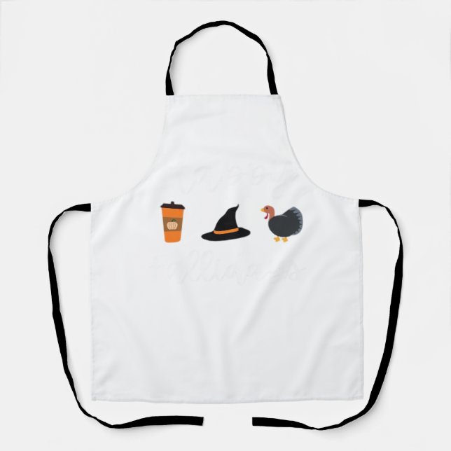 Cute Fall season fan Happy Fallidays Thanksgiving  Apron (Front)
