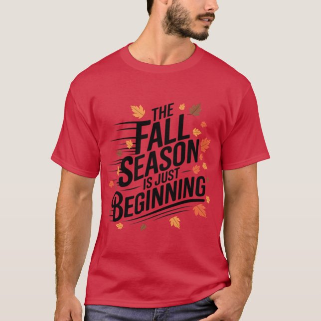 Cute Fall Season Gift Retro Floral And Autumn Leav T-Shirt (Front)