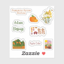 Cute Fall Season Vinyl Stickers