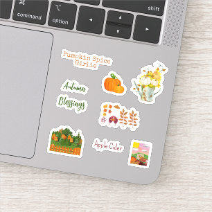 Cute Fall Season Vinyl Stickers