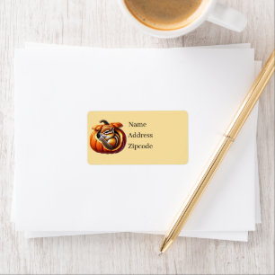 Cute Fall Seasonal chipmunk Label