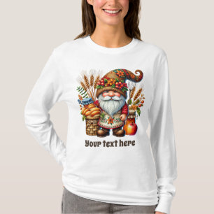 Cute Fall Seasonal gnome add text T-Shirt