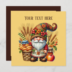 Cute Fall Seasonal gnome party Invitation