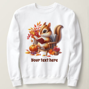 Cute Fall Seasonal squirrel customisable Sweatshirt