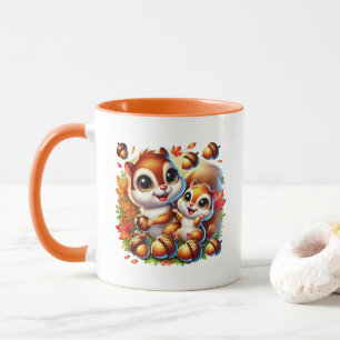 Cute Fall Seasonal squirrel lovers Mug