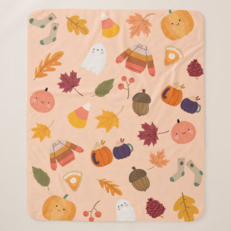 Cute Fall Sherpa Blanket