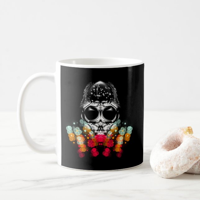 Cute Fall Spider with Dewdrop Hat Coffee Mug (With Donut)
