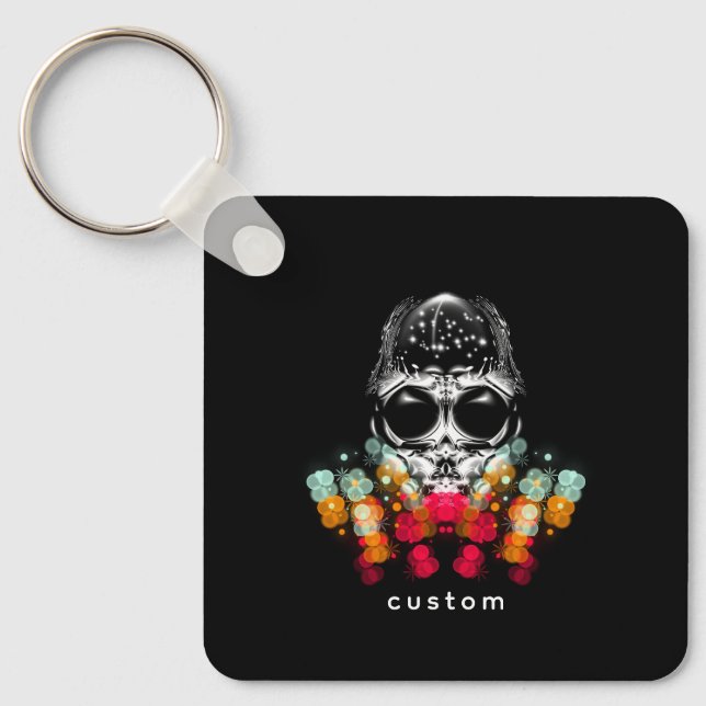 Cute Fall Spider with Dewdrop Hat Key Ring (Front)