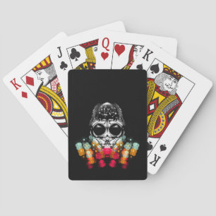 Cute Fall Spider with Dewdrop Hat Playing Cards