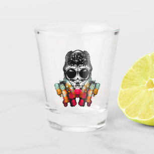 Cute Fall Spider with Dewdrop Hat Shot Glass