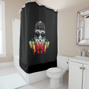 Cute Fall Spider with Dewdrop Hat Shower Curtain