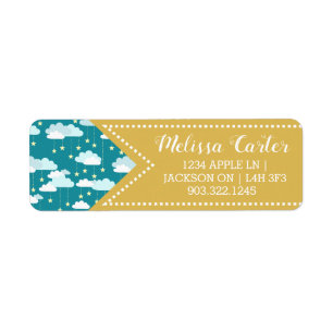 Cute Falling Stars & Clouds Pattern