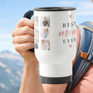 Cute Family 7 Photo Collage For Mom Keepsake Travel Mug