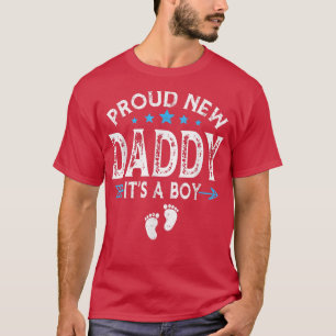 Cute Family Gender Reveal Proud New Daddy It's A B T-Shirt