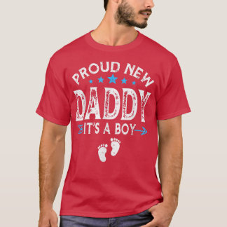 Cute Family Gender Reveal Proud New Daddy It's A B T-Shirt