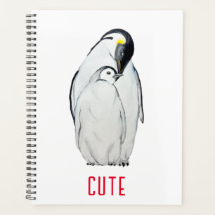 Cute family of emperor penguins T-Shirt Planner