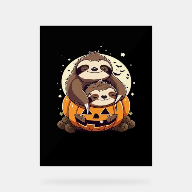 Cute family of sloths Essential T-Shirt Acrylic Sign (Front)