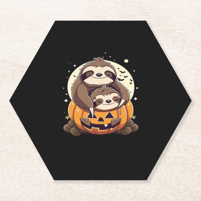 Cute family of sloths Essential T-Shirt Paper Coaster (Front)