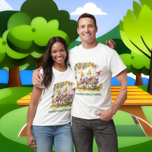 Cute Family picnic gnomes add name  T-Shirt