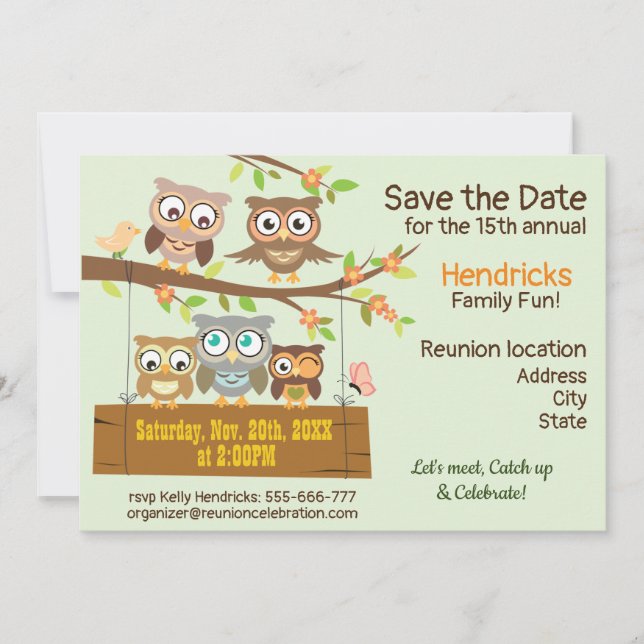 Cute family reunion design. invitation (Front)
