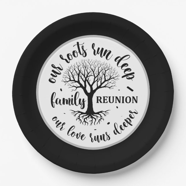 Cute Family reunion party  Paper Plate (Front)