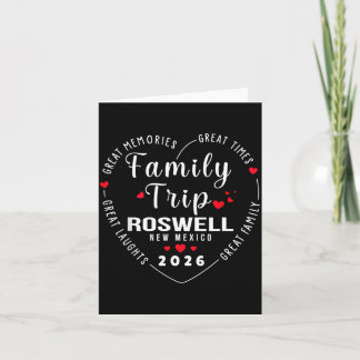 Cute Family Trip Roswell New Mexico 2026 Memories Card