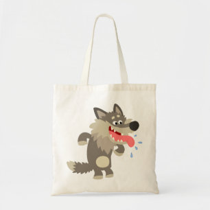 Cute Famished Cartoon Wolf Bag