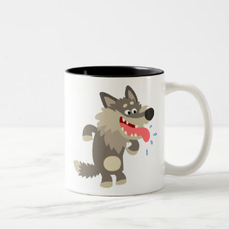 Cute Famished Cartoon Wolf Mug