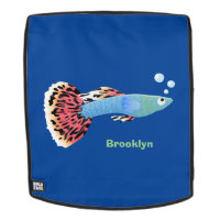 Cute fancy guppy tropical fish cartoon