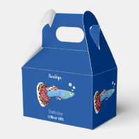 Cute fancy guppy tropical fish cartoon 