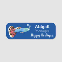 Cute fancy guppy tropical fish cartoon