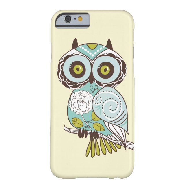 Cute Fancy Retro Groovy Owl Custom iPhone 6 Case (Back)