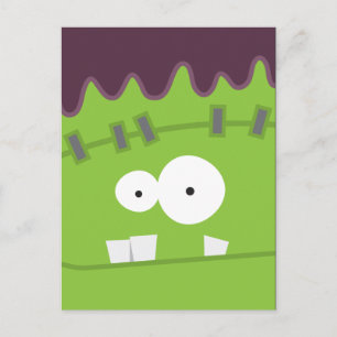Cute Fankenstein's Monster Face Postcards