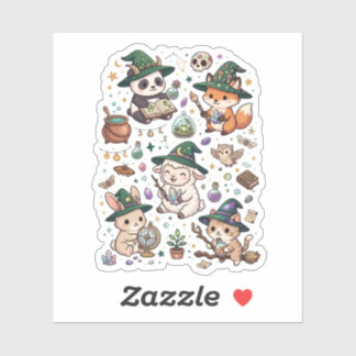 Cute Fantasy Animal Friends Sticker Set