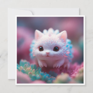 Cute Fantasy Creature Kawaii Magical Pet Invitation