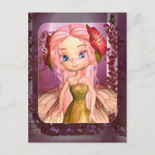 Cute Fantasy Fairy Cartoon - Postcard Art